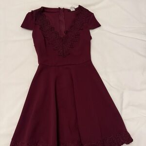 B. Darlin burgundy mini dress